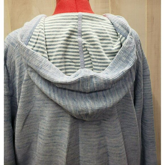 Chaps Womens Blue Hoodie Hooded Pullover Size 2X Cotton/Polyester Blend - Picture 3 of 9